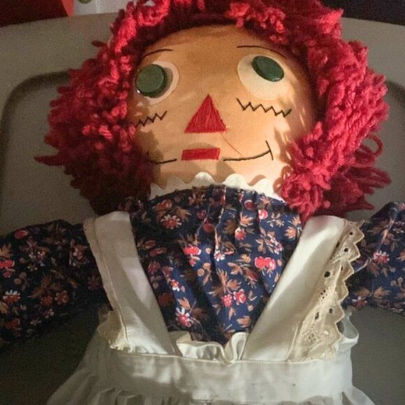 Haunted? Vintage 1970s Knickerbocker Large Raggedy Ann Doll Halloween Decoration - Picture 1 of 5